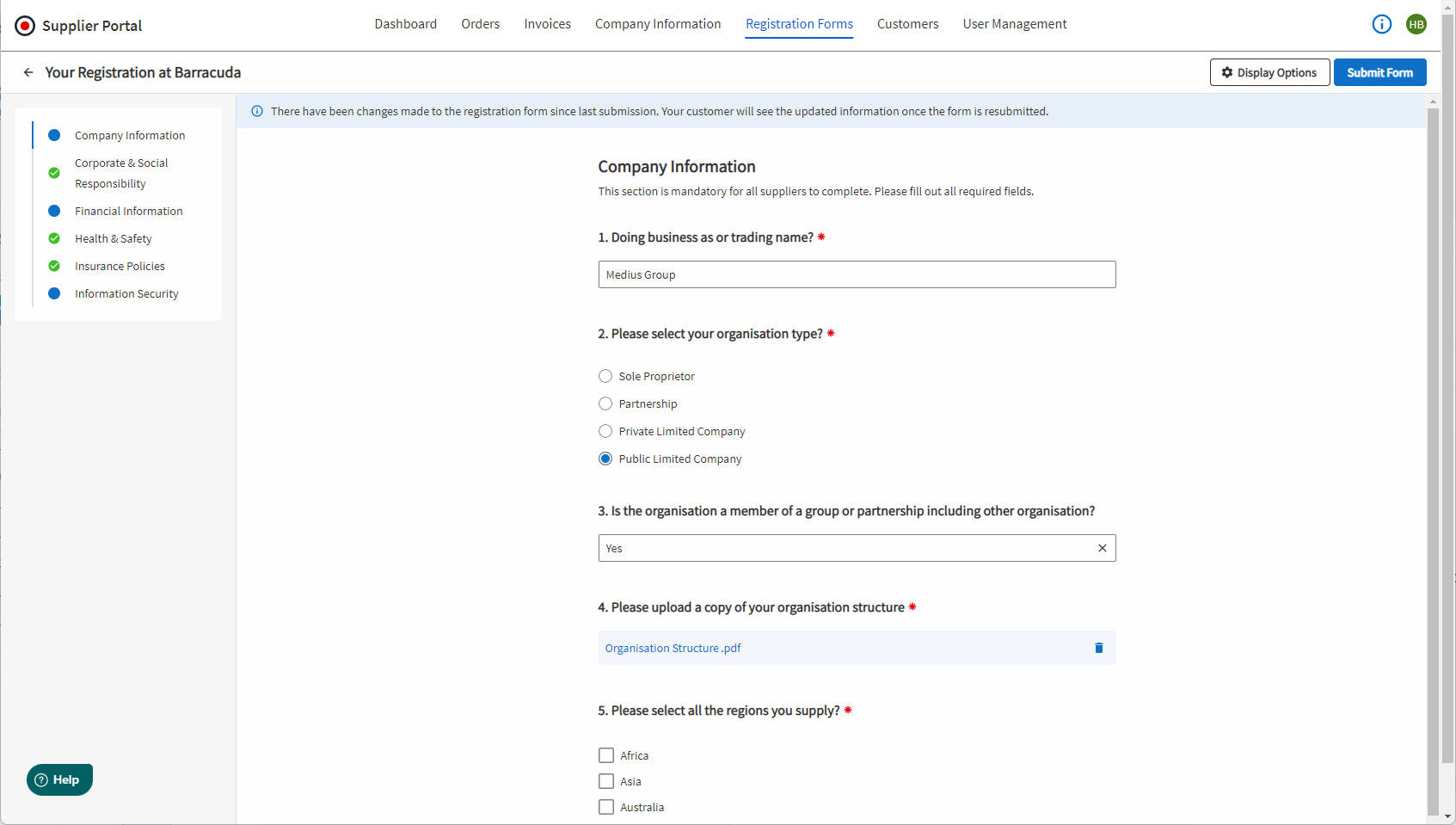 Medius Supplier Onboarding