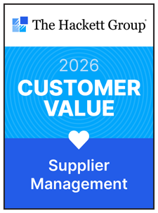 The Hackett Group 2026 Customer Value in Supplier Management badge