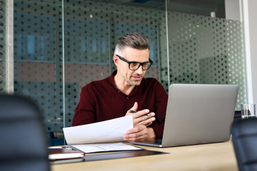 man working on computer