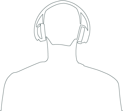 headphones line art
