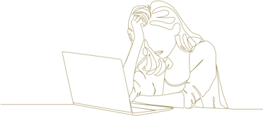 illustration of a fatigued woman