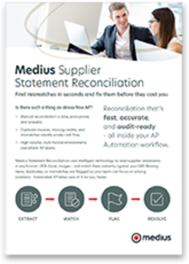 Medius Statement Reconciliation Product Sheet cover