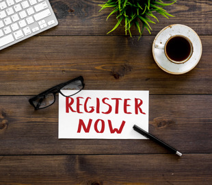 register now sign on table
