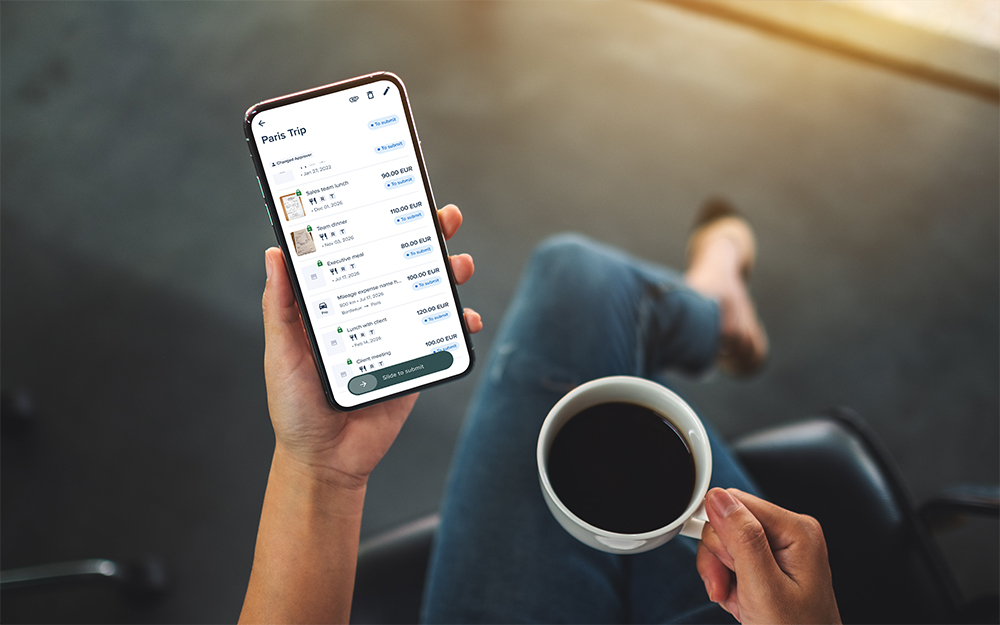 Expenses on the mobile app