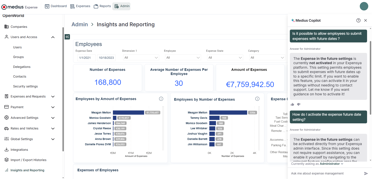 Medius Copilot for Expense - administrative help