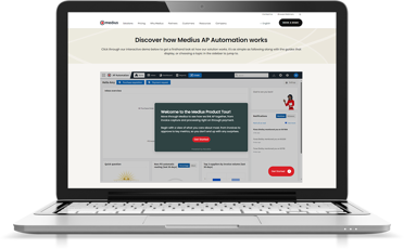Screenshot of the Medius AP Automation interactive demo