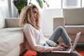 Woman Working On Laptop