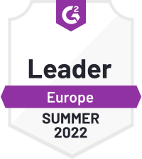 G2 Leader in Europe Summer 2022 badge