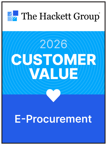 The Hackett Group Customer Value badge for e-Procurement