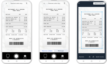 Scan et capture des reçus