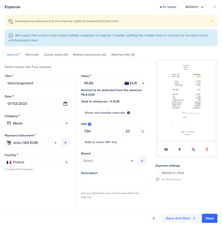 Expense anomoly detection