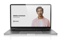 Medius Contracts demo screen on a laptop