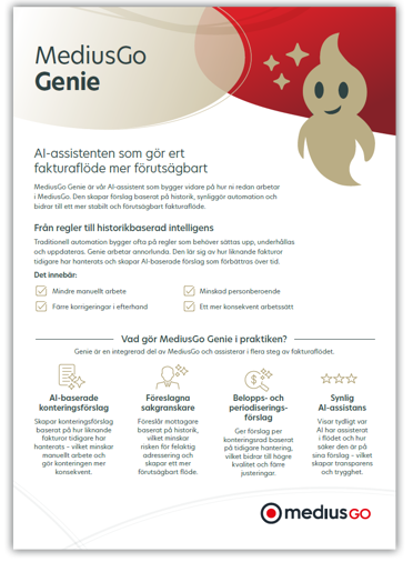 MediusGo Genie produktblad framsida