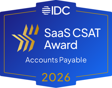 IDC 2026 SaaS CSAT Award for Accounts Payable badge