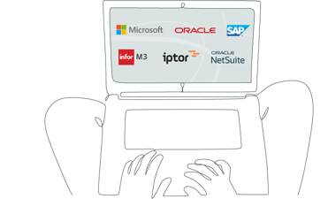 ERP integration line art
