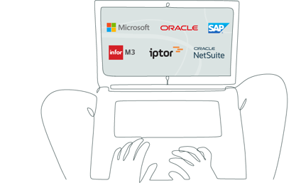 ERP laptop illustration