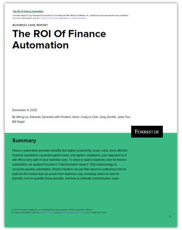 Forrester The ROI Of Finance Automation report