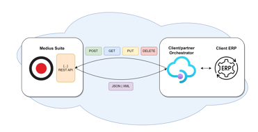 diagram showing how Medius REST APIs can connect to other systems