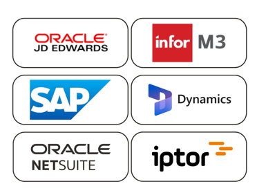 ERP integration logos
