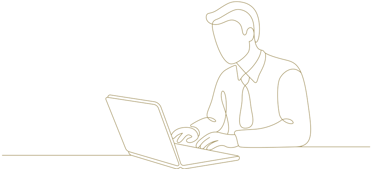 illustration of man using a computer