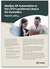 Medius AP Automation is the CFO's preferred choice for Dynamics