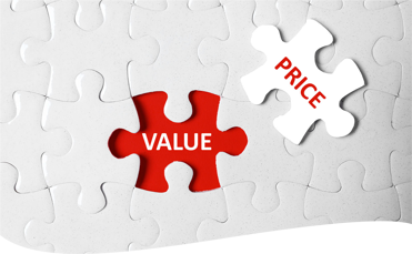 Value and Price puzzle pieces