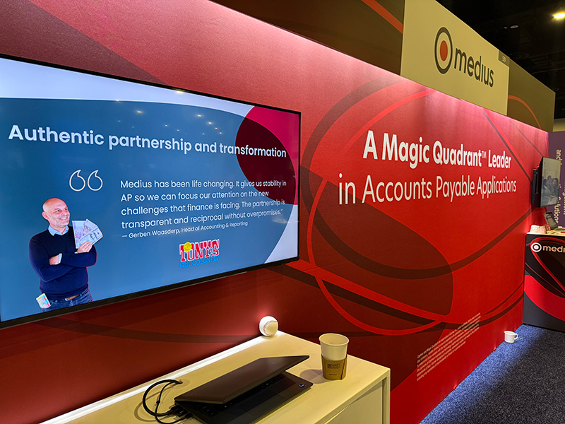 Medius booth at The Gartner Finance Symposium/Xpo™