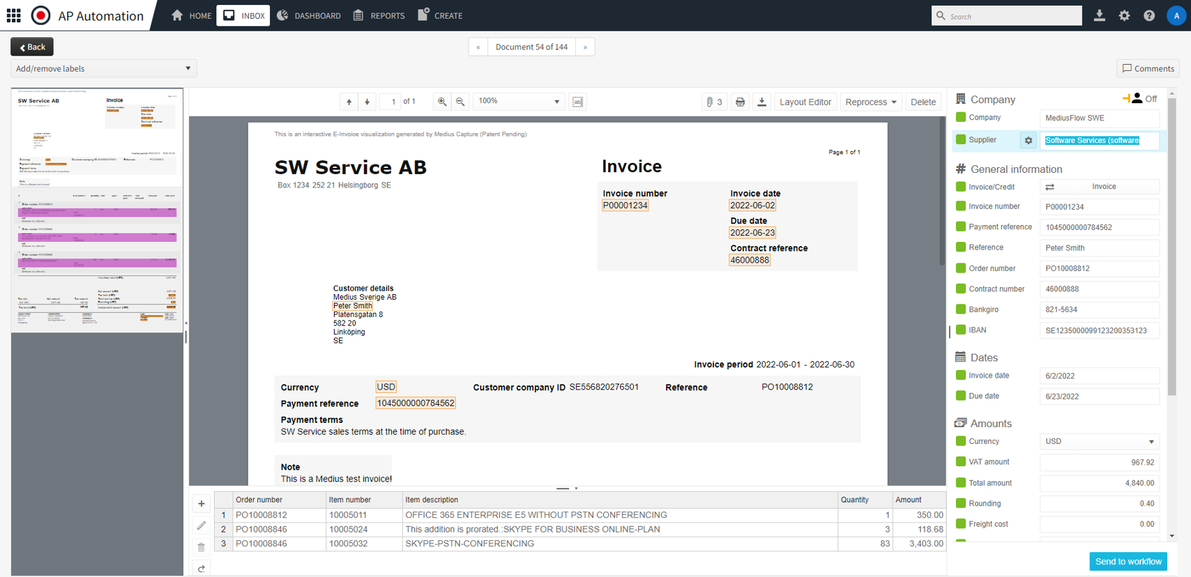 Metaviewer Invoicing Intelligent Invoice Scanning & Invoice Capture Software | Medius