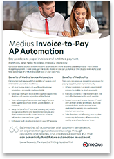 Medius Invoice-to-Pay AP Automation product sheet